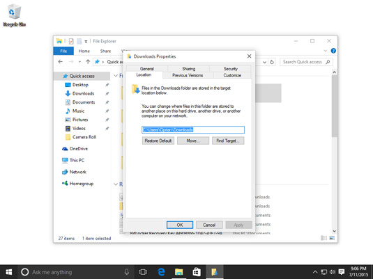Cara memindahkan folder user Windows 10